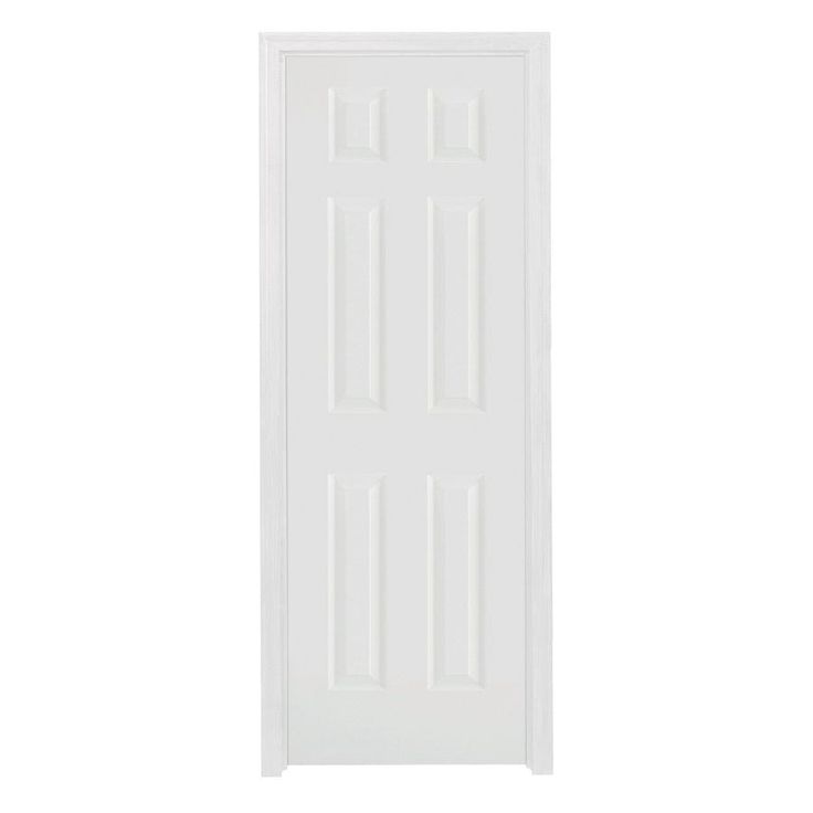 ReliaBilt Colonist 24-in x 80-in Primed 6-Panel Hollow Core Primed Molded Composite Slab Door