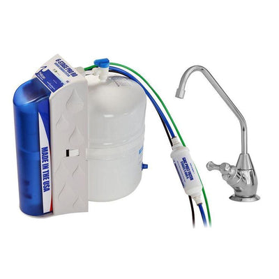 Pro 6-Stage Under Countertop Reverse Osmosis Drinking Water Filtration System with Polished Chrome Faucet Dispenser