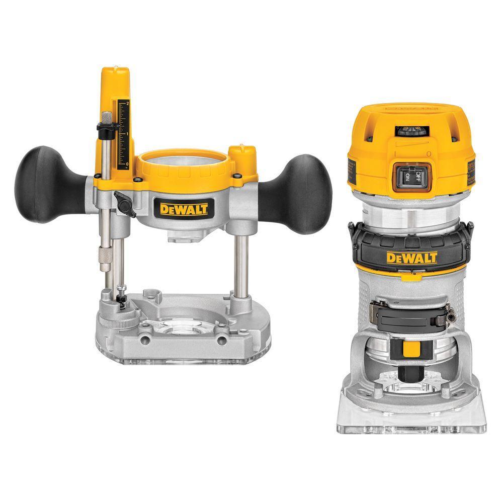 7 Amp Corded 1-1/4 Horsepower Compact Router with Plunge Base and Bag ...