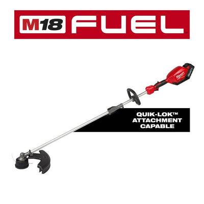 Milwaukee M18 FUEL 18-Volt Lithium-Ion Brushless Cordless String Trimmer Kit with M18 FUEL 10 in. Pole Saw Attachment