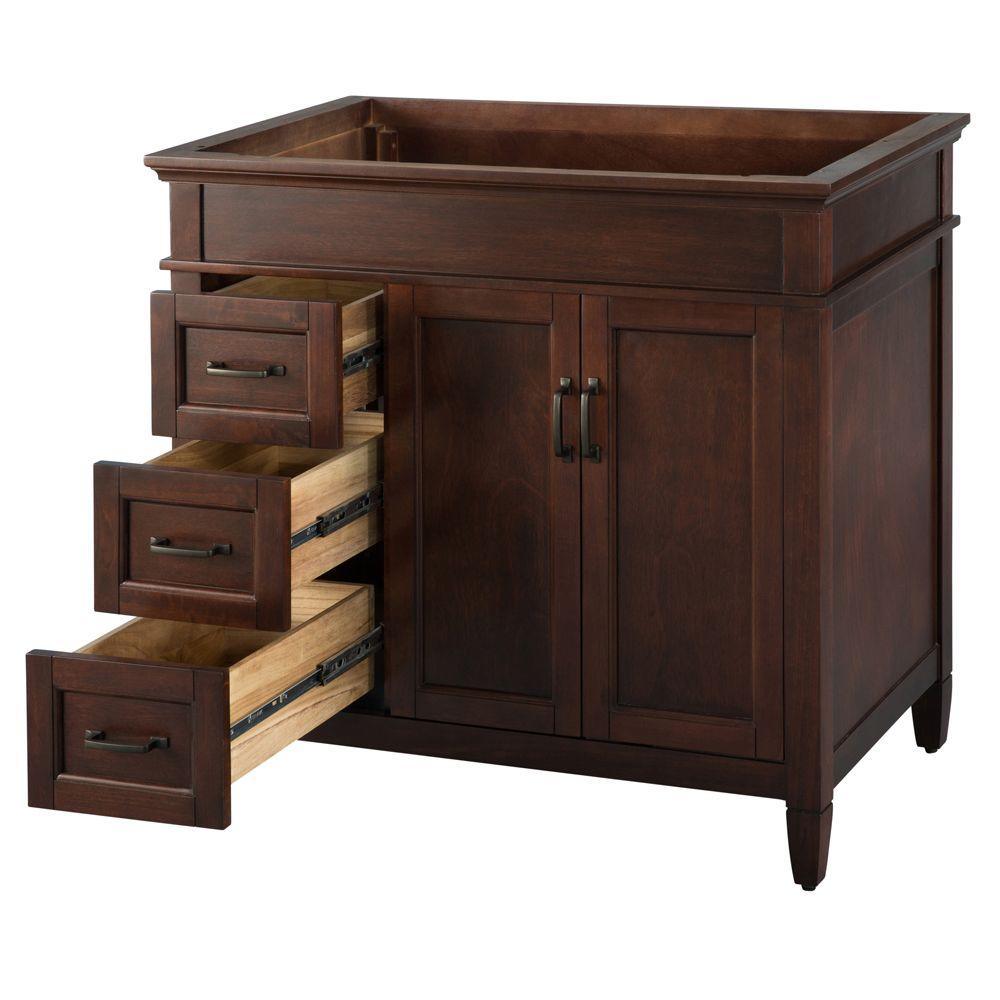 Ashburn 36 in. W Bath Vanity Cabinet Only in Mahogany - Super Arbor