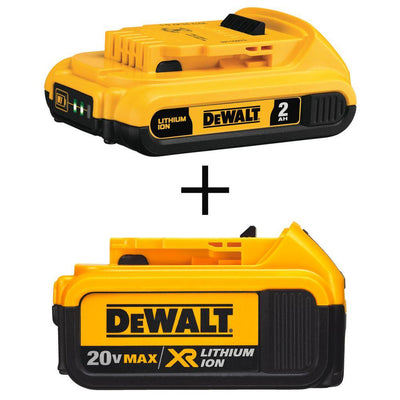 20-Volt MAX Lithium-Ion Compact Battery Pack 2.0 Ah and 20-Volt MAX XR Lithium-Ion Premium Battery Pack 4.0 Ah - Super Arbor