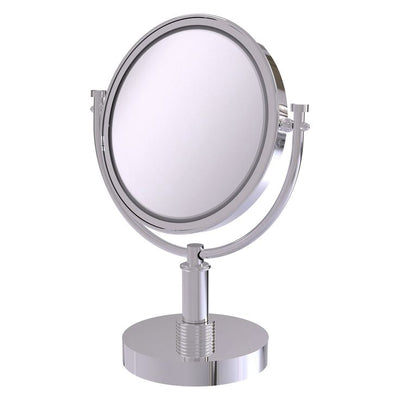 Allied Brass 8-in x 15-in Polished Chrome Double-Sided Magnifying Countertop Vanity Mirror