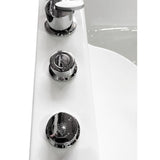 Mimi with heater 68 in. Acrylic Center Drain Corner Alcove Whirlpool Bathtub in White - Super Arbor