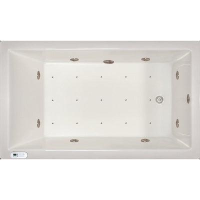 6 ft. Right Drain Drop-In Whirlpool and Air Bath Tub in White with Tranquility Package - Super Arbor
