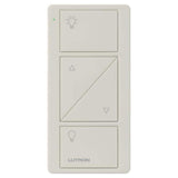 Lutron Pico Smart Remote (2-Button with Raise/Lower) for Caseta Smart Dimmer Switch, Light Almond (PJ2-2BRL-GLA-L01)