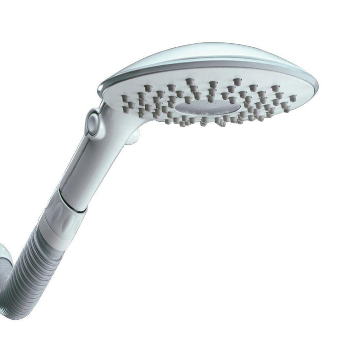 2-Spray 7.8 in. Single Wall Mount Fixed Rain Shower Head in White - Super Arbor