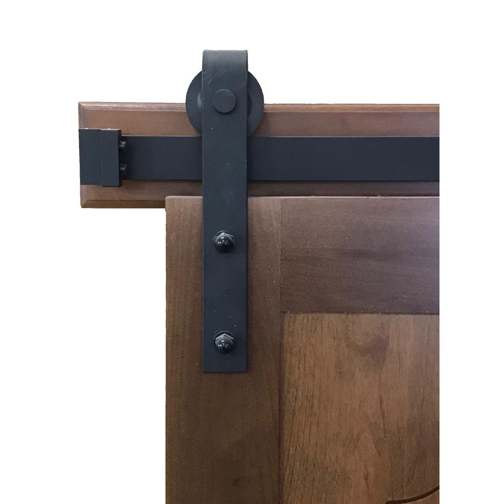 42 in. x 84 in. Mod Squad Bright White Wood Sliding Barn Door with Hardware Kit - Super Arbor