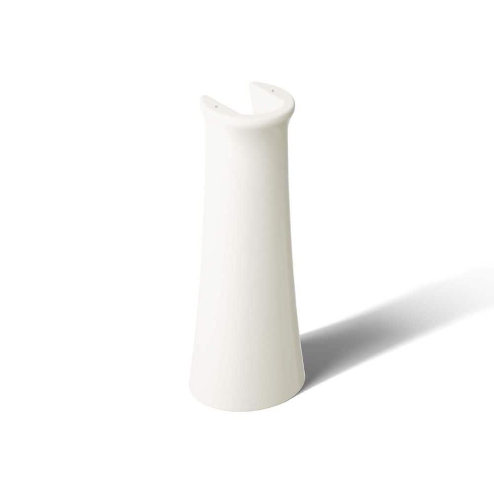 A single green leaf against a white background.