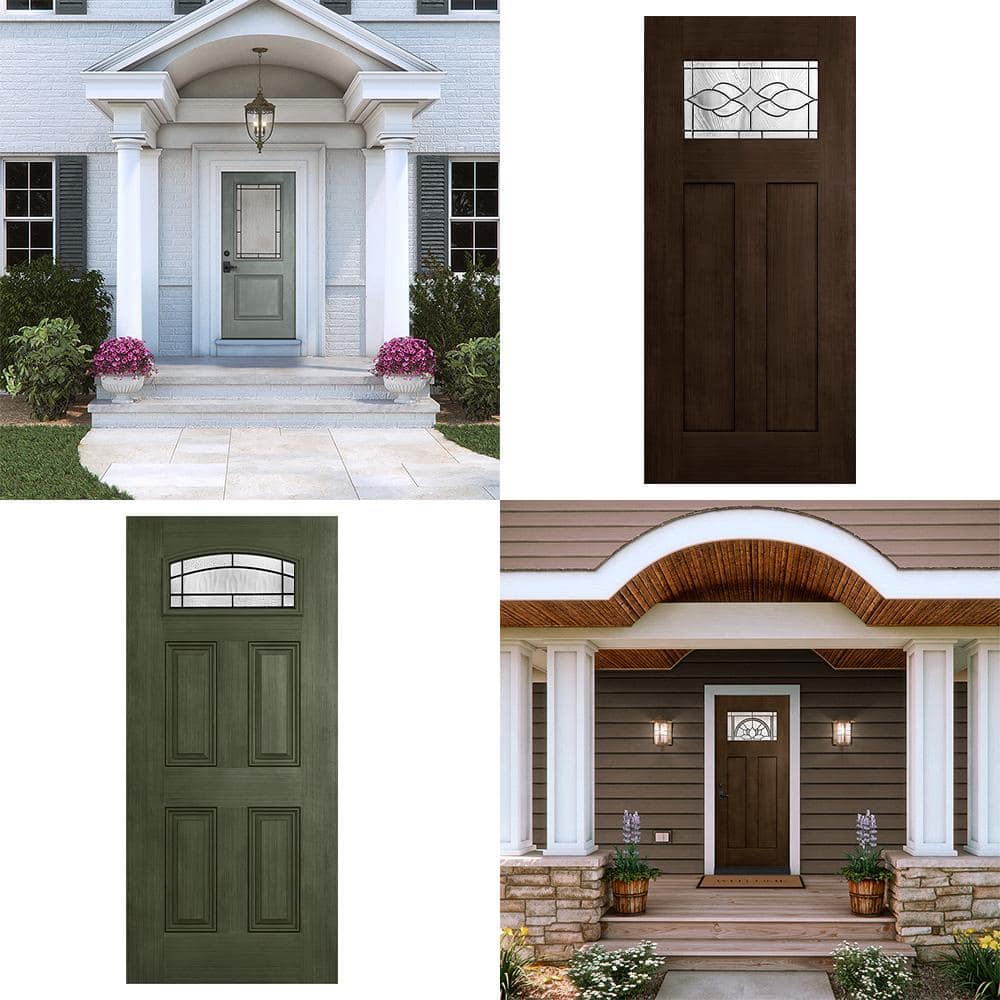 JELD-WEN Statement Collection Customizable Fiberglass Prehung Front Door