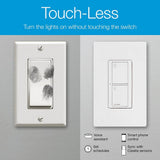 Lutron Caseta Smart Switch for Lights or Fans, 6 Amp, Push Button Light Switch Neutral Wire Required, Black (PD-6ANS-BL)