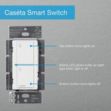 Lutron Caseta Smart Switch for Lights or Fans, 6 Amp, Push Button Light Switch Neutral Wire Required, Black (PD-6ANS-BL)