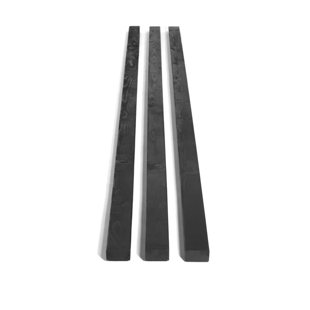 Outdoor Essentials 2 in. x 3 in. x 8 ft. Black Stained Pine Fence Pane ...