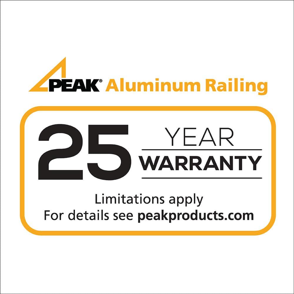 Peak Aluminum Railing 4 in. x 4 in. Black Aluminum Deck Railing Post Base Cover for 42 in. high system