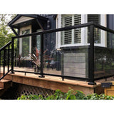 Peak Aluminum Railing 4 in. x 4 in. Black Aluminum Deck Railing Post Base Cover for 42 in. high system