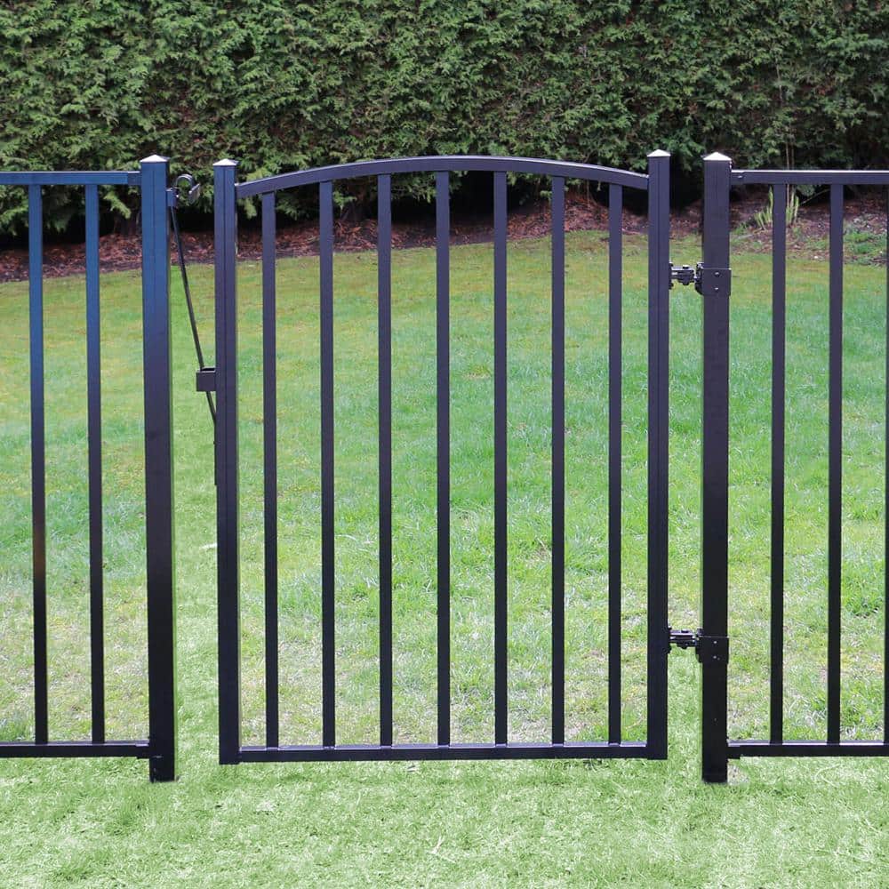 PEAK AquatinePLUS 3 ft. x 4 ft. Black Aluminum Yard Fence Gate – Super ...