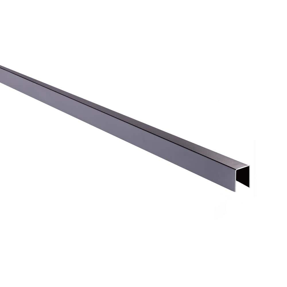 Slipfence 1.5 in. x 1.5 in. Aluminum Cap Rail for Top of Industrial Ho ...