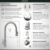 Presenza 24 in. Stainless Steel Drop-In Sink and Cabinet with Black Faucet