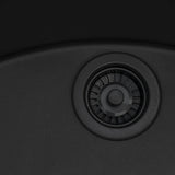 Ruvati epiRock 12 in. x 25 in. Drop-in Top Mount Laundry/Utility Sink, Charcoal Black