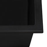 Ruvati epiRock 12 in. x 25 in. Drop-in Top Mount Laundry/Utility Sink, Charcoal Black