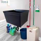 TEHILA Black Thermoplastic Wall Mounted Utility Sink Kit 23.5"