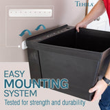 TEHILA Black Thermoplastic Wall Mounted Utility Sink Kit 23.5"
