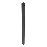 TuffBilt Dillon 2 in. x 2 in. x 70 in. Black Aluminum Fence End Post