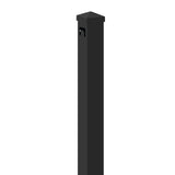 TuffBilt Dillon 2 in. x 2 in. x 70 in. Black Aluminum Fence End Post