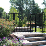 TuffBilt Dillon 2 in. x 2 in. x 70 in. Black Aluminum Fence End Post