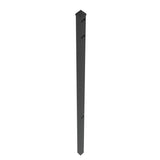 TuffBilt Mitchell 2 in. x 2 in. x 88 in. Black Aluminum Fence Line Post