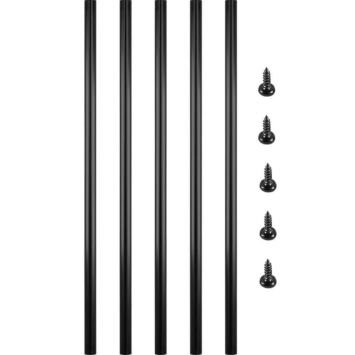 VEVOR 26 in. x 0.75 in. Deck Balusters Metal Deck Spindles Circle Staircase Baluster Aluminum Alloy Deck Railing (51-Pack)