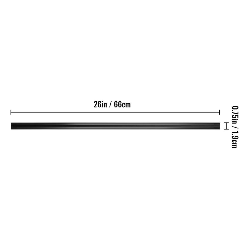 VEVOR 26 in. x 0.75 in. Deck Balusters Metal Deck Spindles Circle Staircase Baluster Aluminum Alloy Deck Railing (51-Pack)
