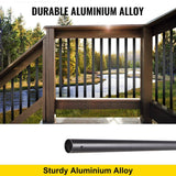 VEVOR 26 in. x 0.75 in. Deck Balusters Metal Deck Spindles Circle Staircase Baluster Aluminum Alloy Deck Railing (51-Pack)
