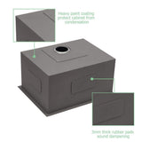 Sarlai 16.98 Gal. Brushed Nickel Undermount Laundry Sink with Bottom Grid