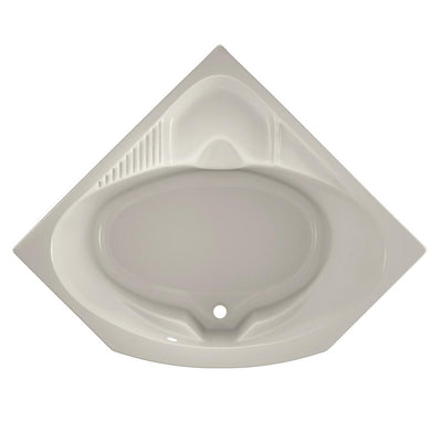 CAPELLA 55 in. x 55 in. Acrylic Corner Drop-in Bathtub in Oyster - Super Arbor