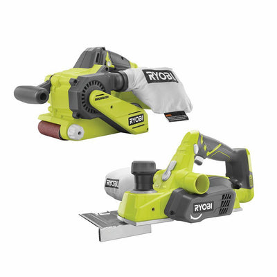 18-Volt ONE+ Lithium-Ion Brushless Cordless 3 in. x 18 in. Belt Sander and 3-1/4 in. Planer (Tools Only) - Super Arbor