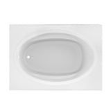 PROJECTA 60 in. x 42 in. Rectangular Oval Drop-in Reversible Soaking Bathtub in White - Super Arbor