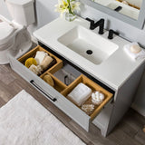 Style Selections Potter 36-in Gray Single Sink Bathroom Vanity with White Cultured Marble Top