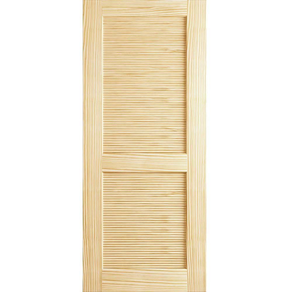 30 in. x 80 in. Louvered Solid Core Unfinished Wood Interior Door Slab - Super Arbor
