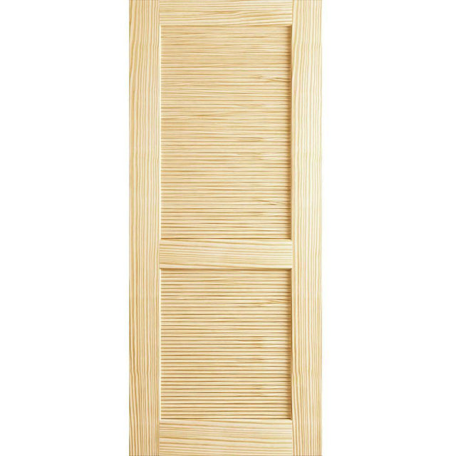 28 in. x 80 in. Louvered Solid Core Unfinished Wood Interior Door Slab