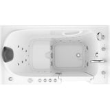Safe Premier 59.6 in. x 60 in. x 32 in. Right Drain Walk-in Air and Whirlpool Bathtub in White - Super Arbor