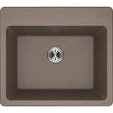 Quartz Classic Perfect Drain Drop-In 25 in. Laundry Sink in White - Super Arbor