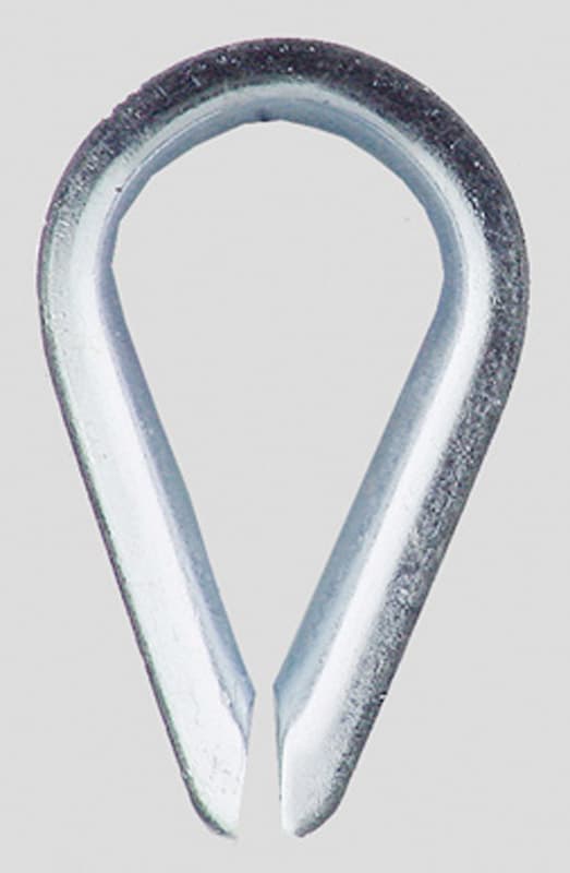 Campbell Galvanized Zinc Wire Rope Thimble, 1/8 in. Diameter, 1-3/4 in ...