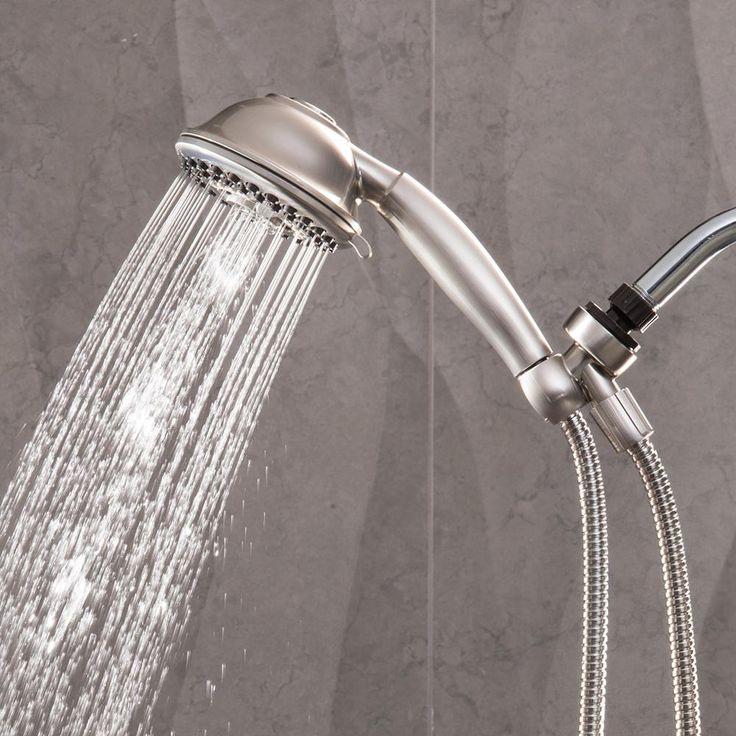 9-Spray 4.5 in. Single Wall Mount Low Flow Handheld Adjustable Shower Head in Brushed Nickel