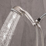9-Spray 4.5 in. Single Wall Mount Low Flow Handheld Adjustable Shower Head in Brushed Nickel