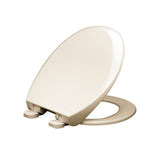 Round Slow Closed Front Toilet Seat with Quick Release Hinges in Bone - Super Arbor