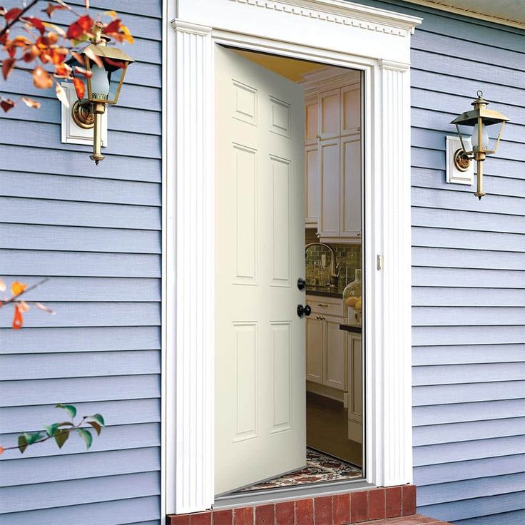 36 in. x 80 in. 6-Panel Primed Premium Steel Front Door Slab