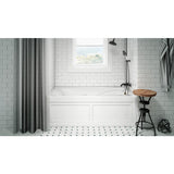 CETRA 60 in. x 32 in. Acrylic Right Drain Rectangular Alcove Whirlpool Bathtub in White - Super Arbor
