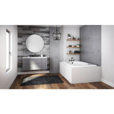 PROJECTA 60 in. x 42 in. Rectangular Oval Drop-in Reversible Soaking Bathtub in White - Super Arbor