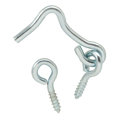 1-1/2 in. Zinc-Plated Hook and Eye (3-Pack) - Super Arbor